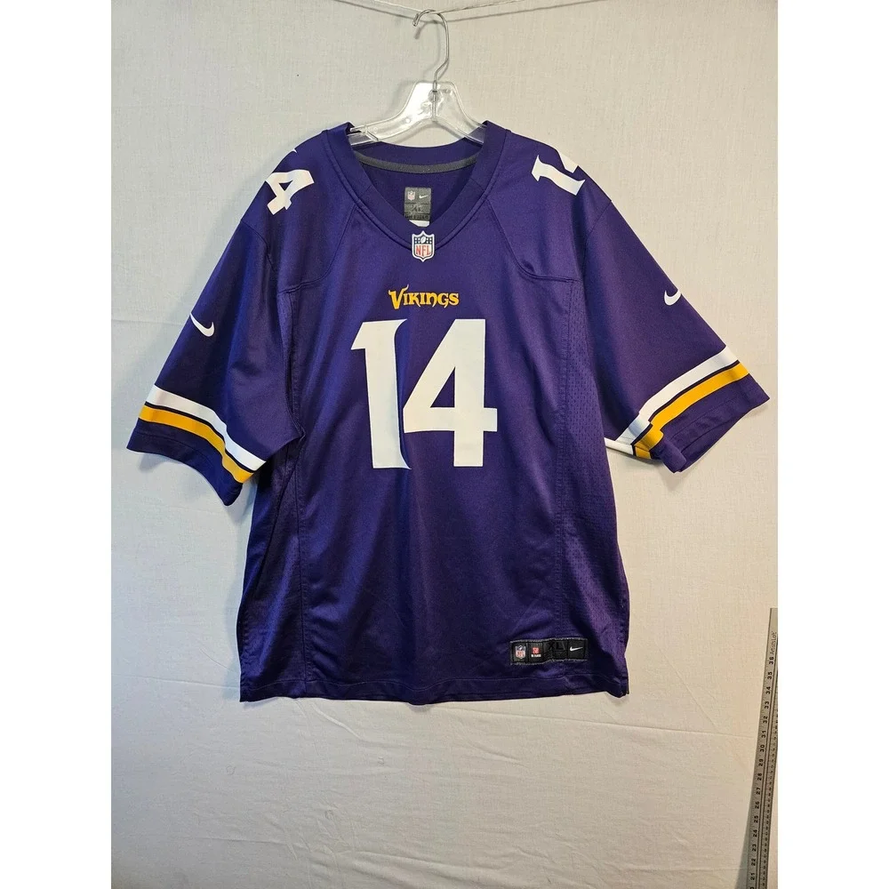 Nike NFL Minnesota Vikings Stefon Diggs 14 Purple On Field Jersey Mens XL 2476